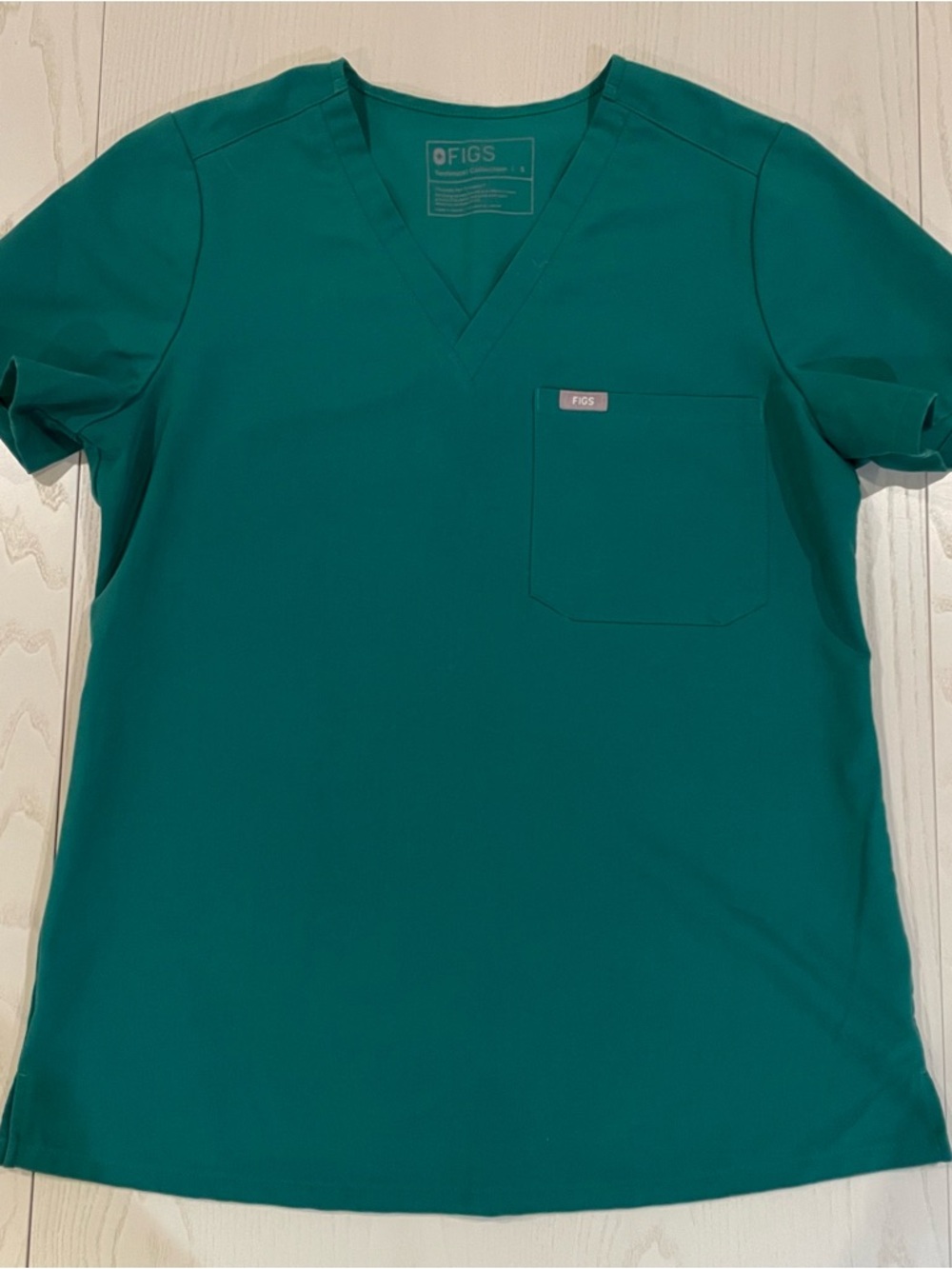 FIGS Catarina Scrub Top FW1000 (Hunter Green #1661) - Size Small - Picture 2 of 7